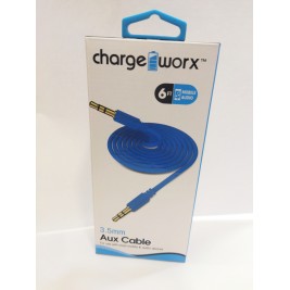 CARGADOR CHARGE WORX 6FT MOBILE AUDIO 3.5mm AUX CABLE