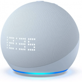 Amazon Echo Dot Con Reloj Color Blanco (5ta Generación, Edición 2022)