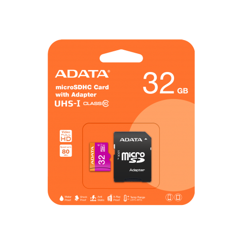 ADATA MICRO SDXC CARD WITH ADAPTER UH5 I DE 32GB