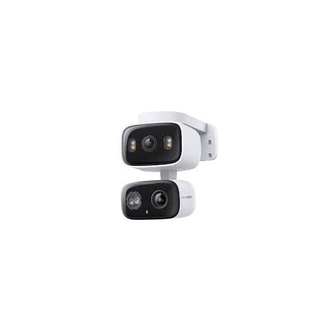 Cámara TP-LINK tapo C246D 2K 3MP para interiores y exteriores con doble lente panorámica/inclinación, gran angular de 125°