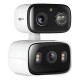 Cámara TP-LINK tapo C246D 2K 3MP para interiores y exteriores con doble lente panorámica/inclinación, gran angular de 125°