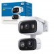 Cámara TP-LINK tapo C246D 2K 3MP para interiores y exteriores con doble lente panorámica/inclinación, gran angular de 125°