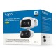 Cámara TP-LINK tapo C246D 2K 3MP para interiores y exteriores con doble lente panorámica/inclinación, gran angular de 125°