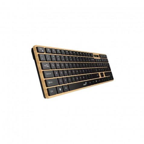 TECLADO GENIUS SLIMSTAR 7250BT / WIFI + BLUETTOTH /2 AAA/MADERA