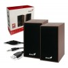 GENIUS ALTAVOCES ESTÉREO DE MADERA ALIMENTADO POR USB SP-HF180