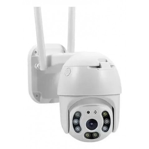 Cámara Vigilancia Exterior Wifi Genérica  Ip66 Blanco