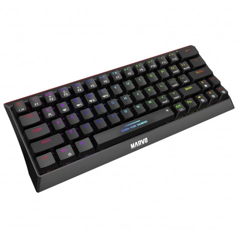 TECLADO MECANICO MARVO KG962G HÉCATE 61R BLACK