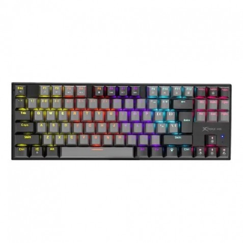 TECLADO MECANICO GAMER 80% PORCIENTO XTRIKE ME GK 989 TKL NEGRO SWITCHES RED