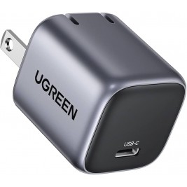UGREEN Nexode 20W Mini Cargador USB C GAN Portátil, Carga Rapida PD Tipo C para Compatible con iPhone 16 15 14 13 Pro MAX