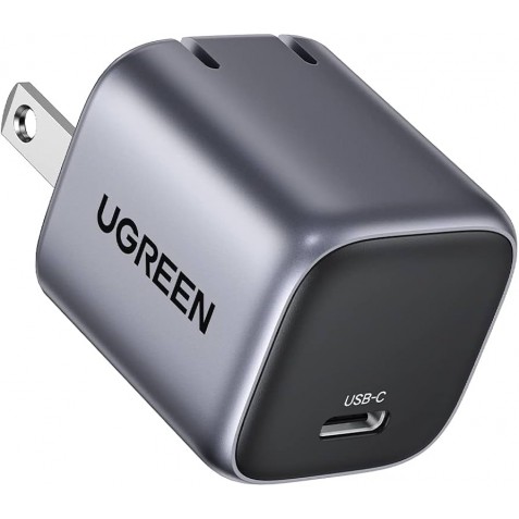 UGREEN Nexode 20W Mini Cargador USB C GAN Portátil, Carga Rapida PD Tipo C para Compatible con iPhone 16 15 14 13 Pro MAX