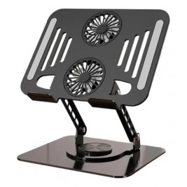 Soporte de soporte de laptop ajustable plegable con ventilador de enfriamiento