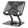 Soporte de soporte de laptop ajustable plegable con ventilador de enfriamiento