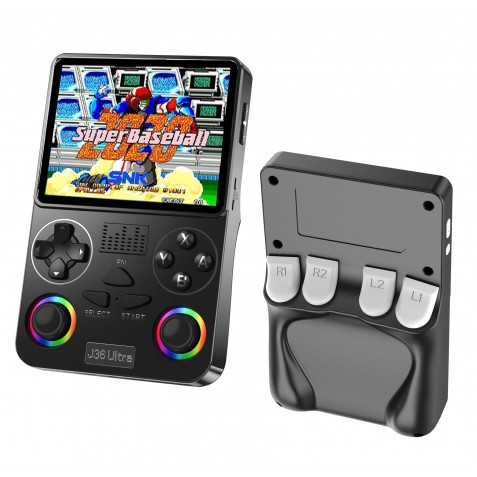 Consola de Juegos Portátil J36 Ultra Retro - Pantalla IPS de 3.5 Pulgadas, 64 GB, Más de 15000 Juegos Clásicos Integrados